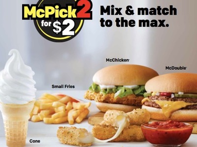 MIX AND MATCH YOUR WAY INTO 2016 WITH THE NEW McPICK 2 VALUE MENU